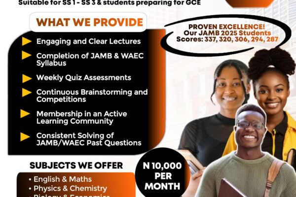 DTW TUTORIALS ONLINE JAMB WAEC 2026 CLASSES